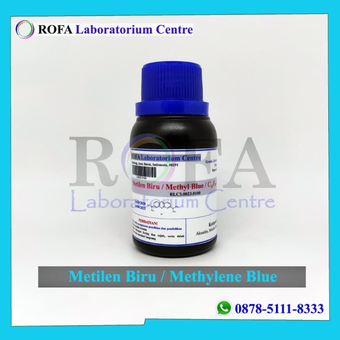 Jual    Metilen Biru / Methylene Blue / Metilen Blue 100 mL - Kota Bandung