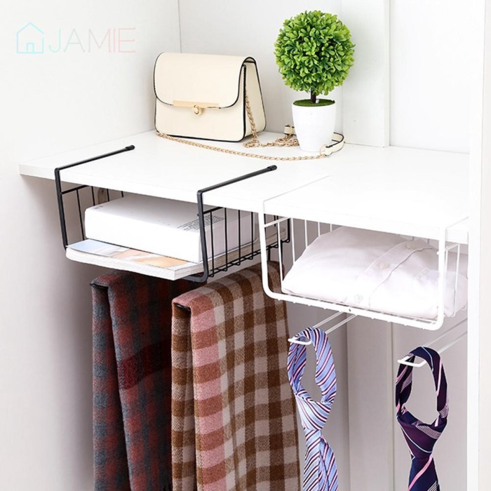 Jual New Hanging Closet Shelf Basket Cabinet Storage Rack Holder Jakarta Selatan Candy Sugar Tokopedia