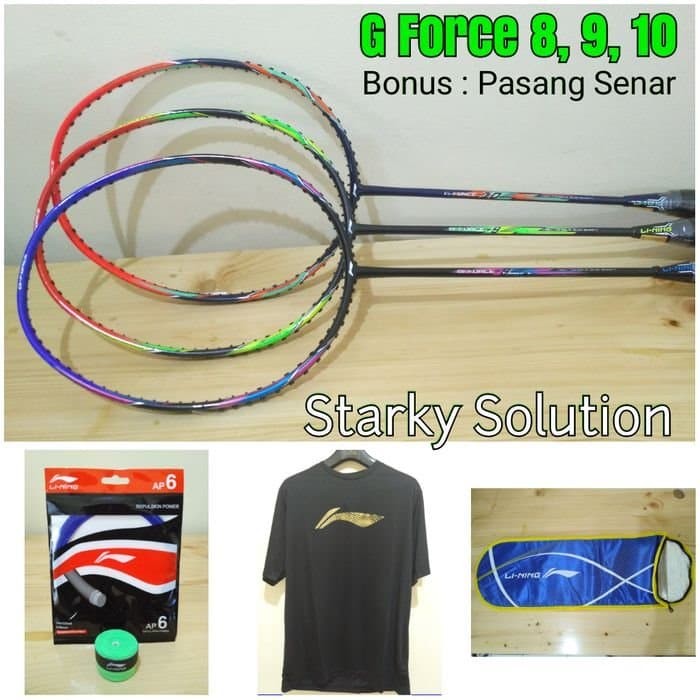 Jual SALE!! Paket Raket Lining G Force 8 9 10 Original