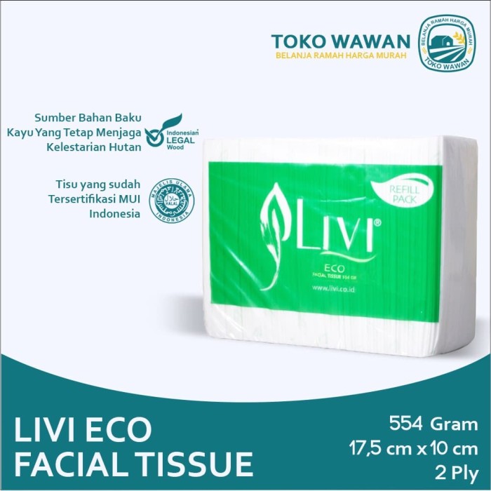 Jual Tissue LIVI ECO Facial 554 gram 600 Sheet / Tisu Facial Livi Murah Jakarta Utara toko