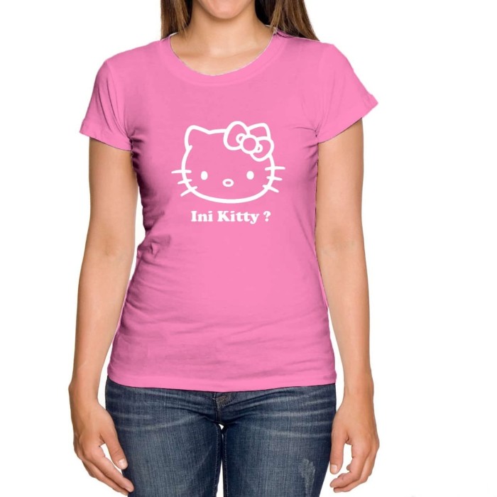 Jual BAWARA KAOS  CEWE WANITA  HELLO  KITTY  KUCING 