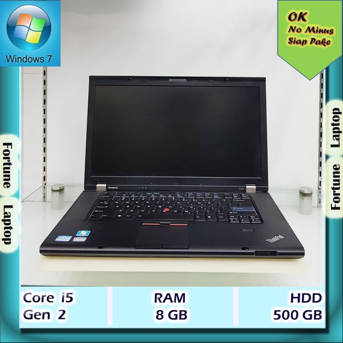 Jual Lenovo ThinkPad T520 -Core i5-Gen 2 -RAM 8 GB -HDD