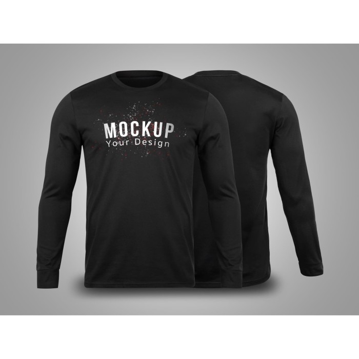 Download Jual Custom Kaos Long Sleeve Design Depan Belakang Custom Design A5 A5 Dan A3 Jakarta Selatan Klear Id Tokopedia PSD Mockup Templates