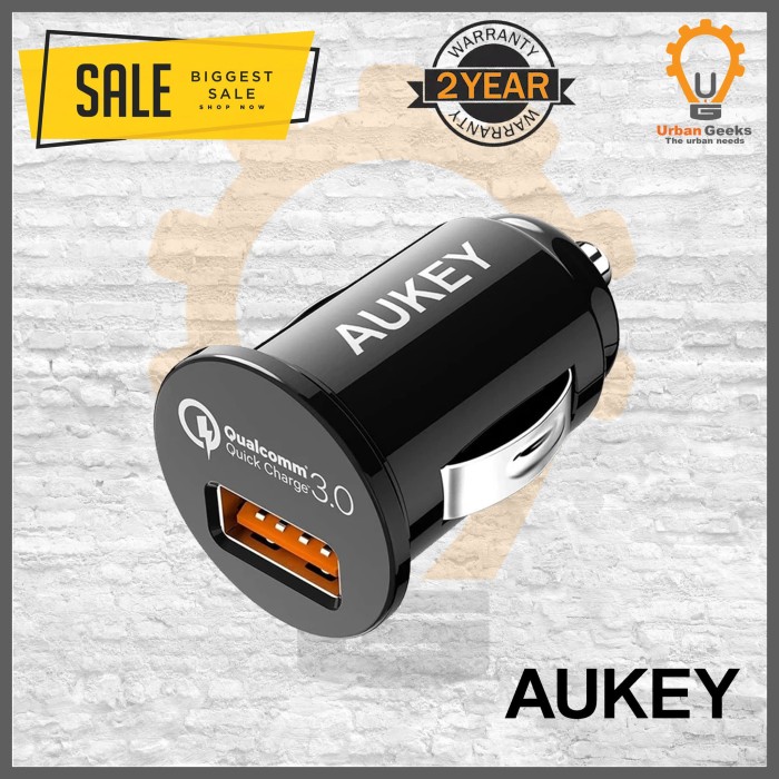 Foto Produk Aukey Car Charger Mobil 1 Port Quick Charge 3.0 CC-T13 alt Anker dari Urban Geeks