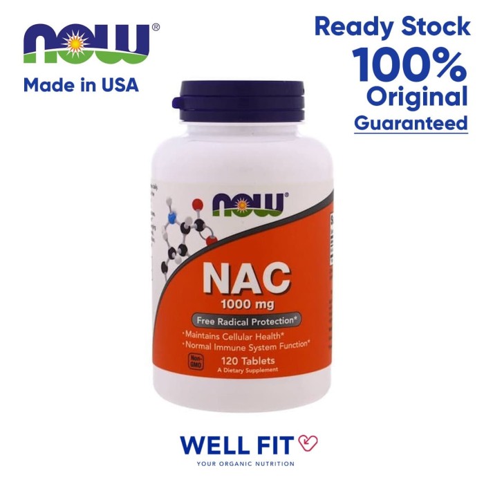 Jual NOW NAC - 1000 mg | 120 Tablets - Kota Bandung - WELLFIT | Tokopedia