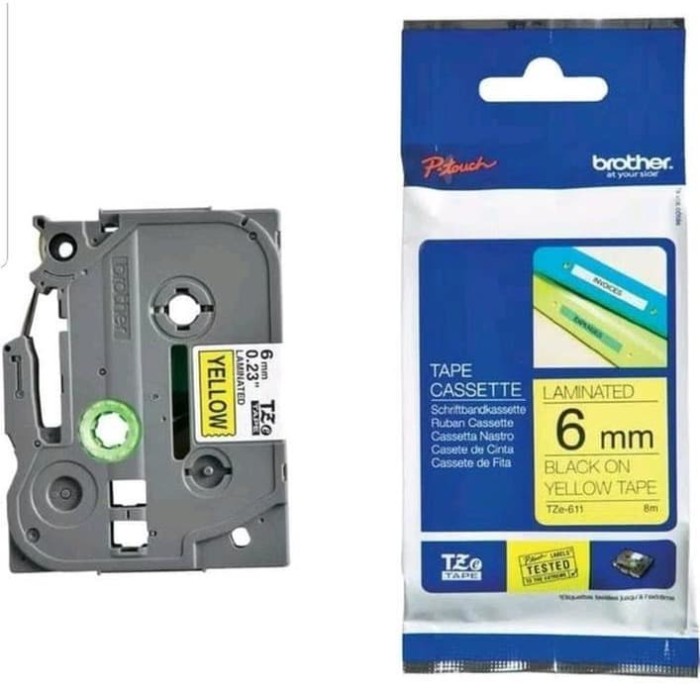 Jual Dijual Brother Color Label Tape Tze 611 Black On Yellow Murah Jakarta Barat Ailaolshop81 Tokopedia