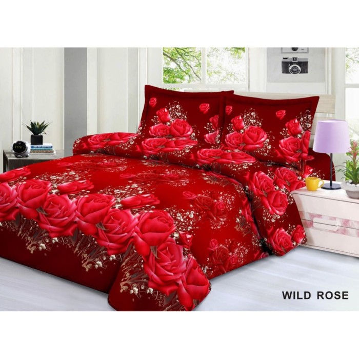 Jual Sprei Wild Rose Red Ukuran 100x200 Seprei Single Size Motif Bunga Me Kota Medan Bonekaprima Tokopedia