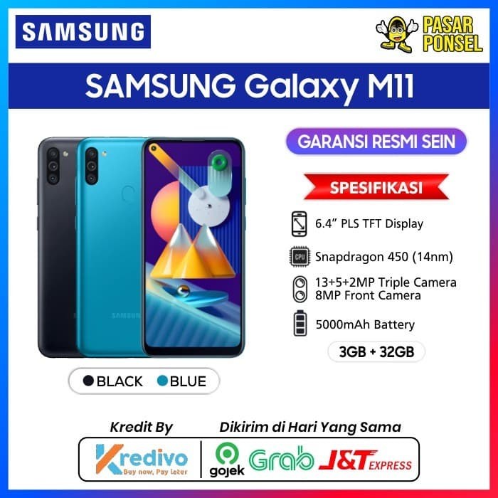 Jual HP SAMSUNG GALAXY M11 3/32GB GARANSI    RESMI SEIN