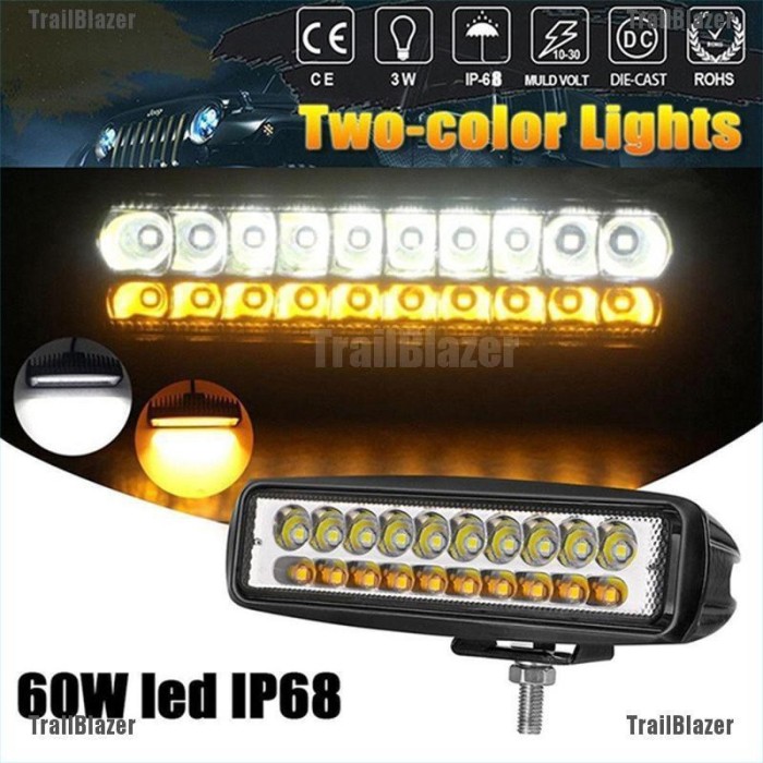 Jual Ready Tbid Belle 1x 6 60w Car Top Led Offroad Work Light Bar Dual Jakarta Pusat Epdc Tokopedia
