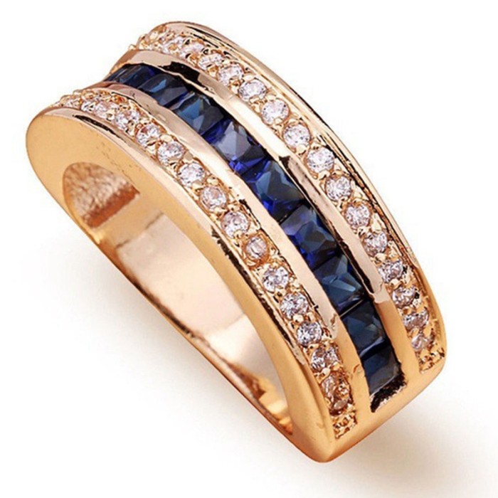 Jual Klasik 18k Kuning Gold Penuh Biru Safir Square Cincin Jari Berlian Jakarta Selatan Halycon Shop Tokopedia