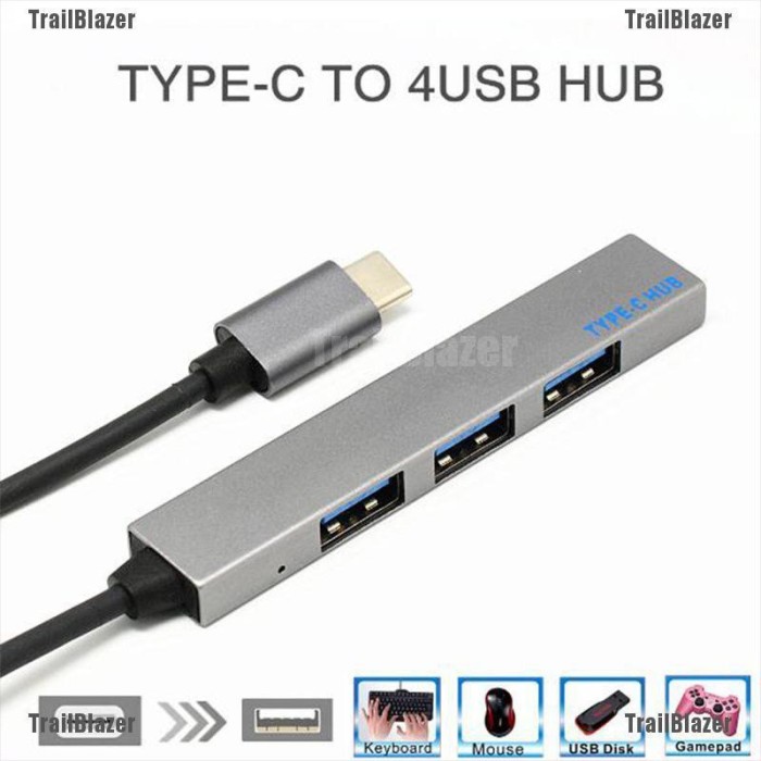 Jual Ready Tbid Adapter 4 Port Usb 3 1type C To Hub 4 Port Untuk Macbook Jakarta Pusat Epdc Tokopedia