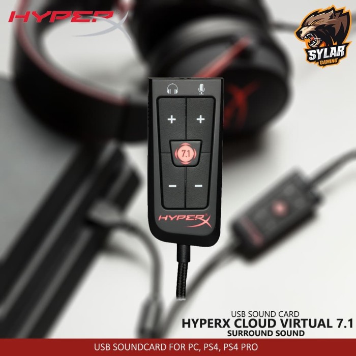 Jual HyperX Cloud 2 Virtual 7.1 Surround Sound USB Soundcard Jakarta
