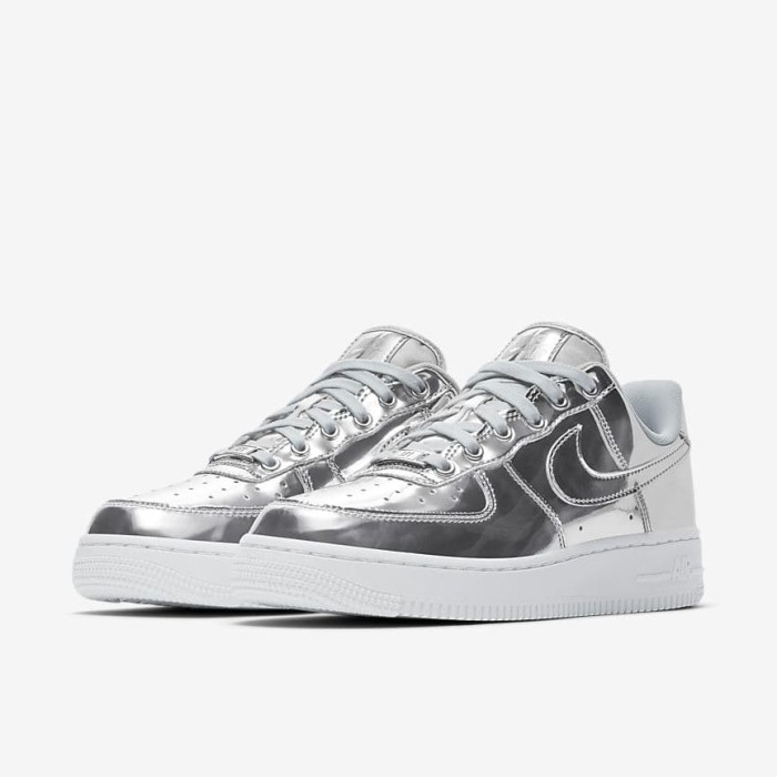 nike air force 1 white metallic silver