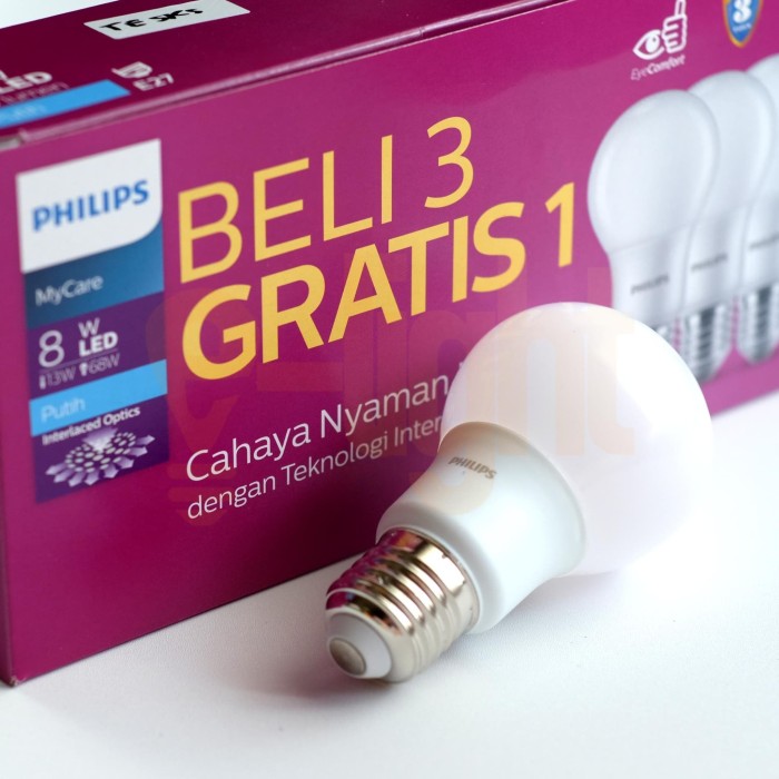  Jual  Lampu  LED  Bulb Bohlam 8  Watt  Philips Original Asli 