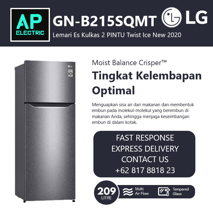 Jual LG  GN B215SQMT Lemari  Es Kulkas 2 PINTU GNB215SQMT 