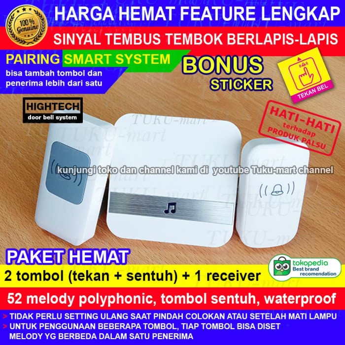 Jual bell bel pintu pagar rumah canggih Kota Bekasi Jual bell bel pintu pagar rumah canggih Kota Bekasi