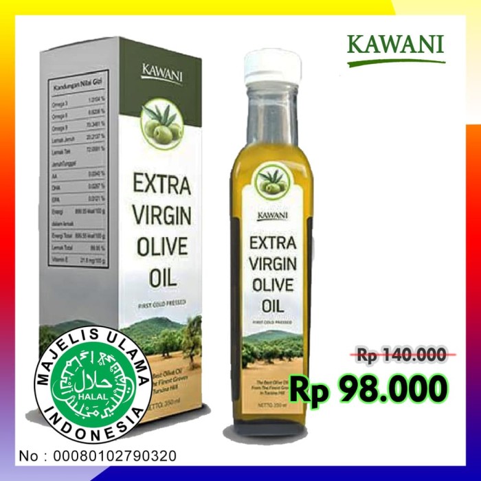Jual Minyak Zaitun Ekstra Virgin Olive Oil Kawani 350 ml - Minyak Zaitun -  Kota Tangerang - KawaniBarokah | Tokopedia