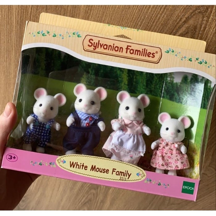 sylvanian families white mouse family