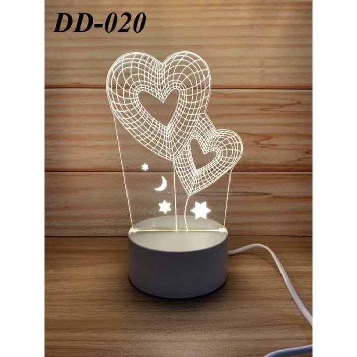 Jual Lampu Tidur 3D Transparan Akrilik 3 Warna Lampu Tema Jual Lampu Tidur 3D Transparan Akrilik 3 Warna Lampu Tema
