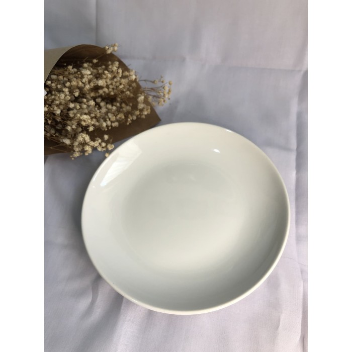 Jual PIRING  MAKAN PIRING  SAJI SALAD PLATE KERAMIK PUTIH  