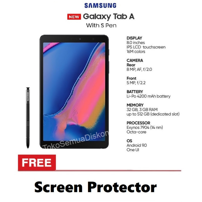 Jual Samsung Galaxy Tab A 8.0 2019 S-Pen P205 3/32GB