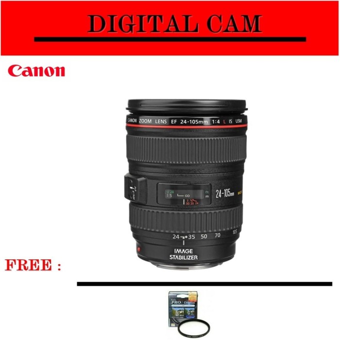 Jual LENSA CANON EF 24-105 F/4L IS USM ( WHITE    BOX