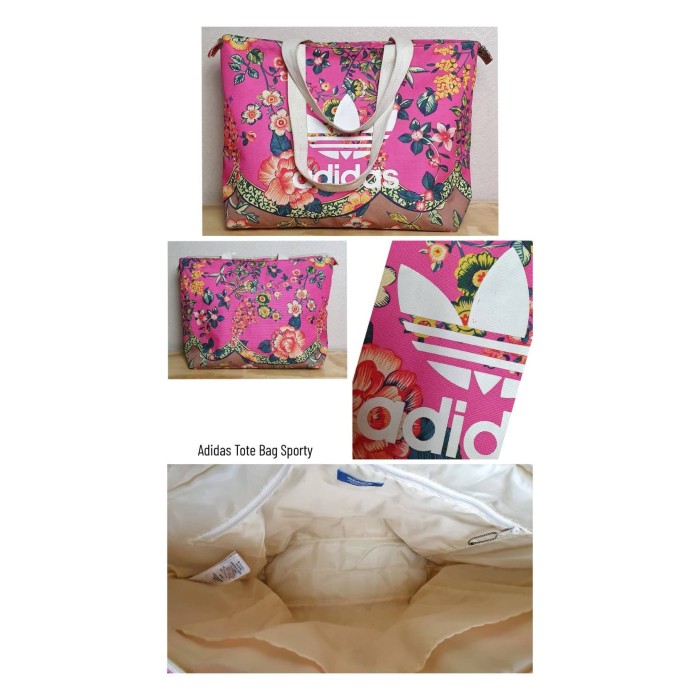 adidas floral tote bag