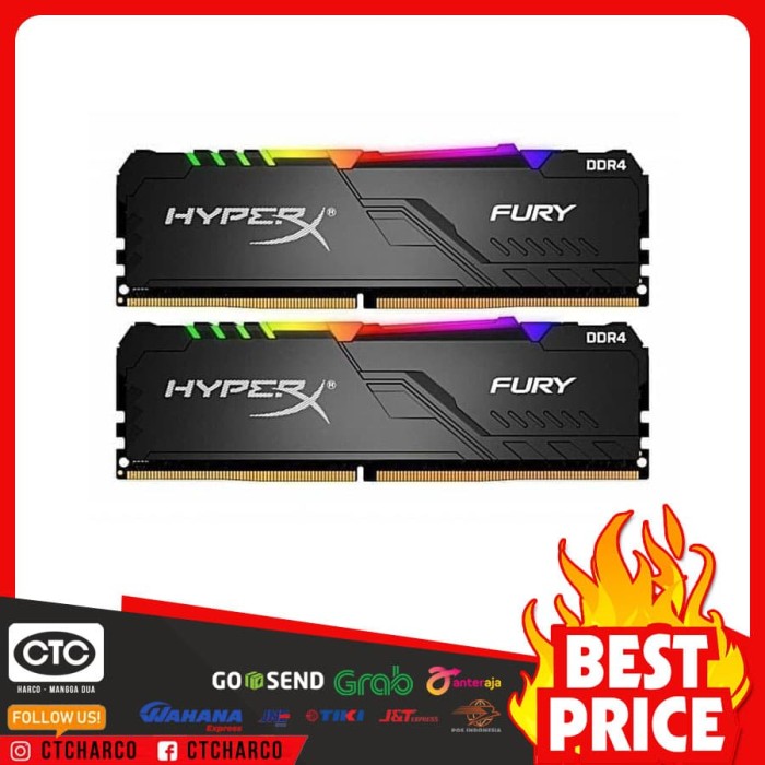 Jual Ram DDR4 Kingston Hyper X Fury RGB 16GB - 2x 8 GB