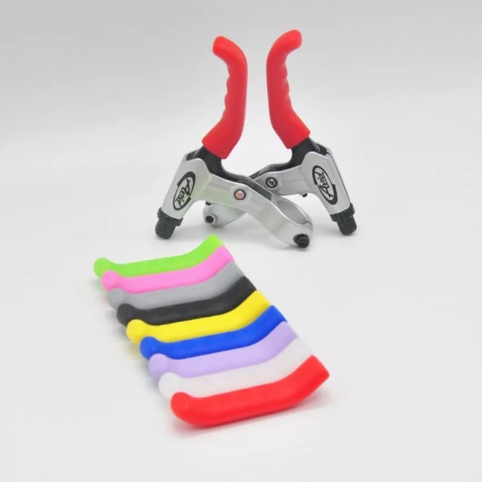 Foto Produk karet pelindung silikon brake cover handle tuas rem sepeda - Putih dari 29onlineshop
