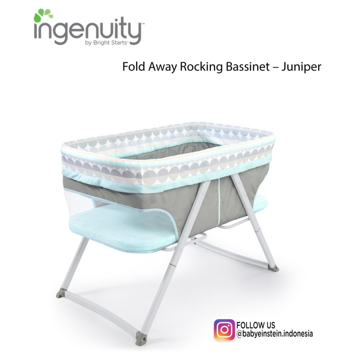 ingenuity foldaway rocking bassinet juniper