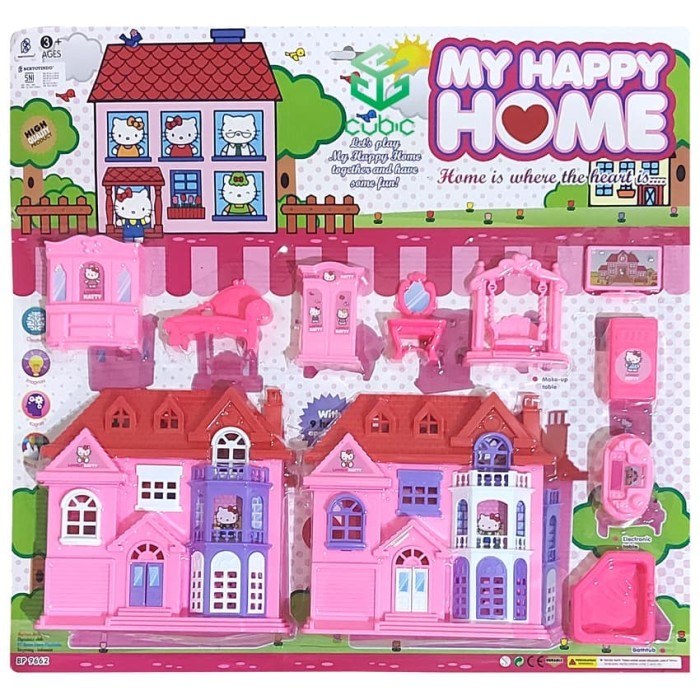 Jual Mainan  Anak Happy Home Hello  Kitty  9662 Rumah  