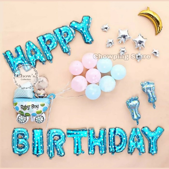 Jual Paket Dekorasi  Balon Ulang  Tahun  Happy Birthday 