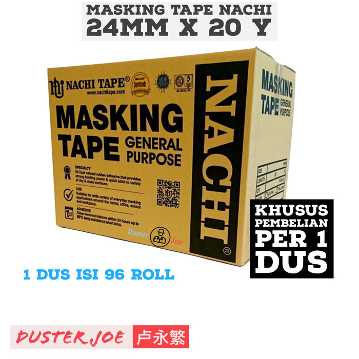 Jual Masking Tape Nachi 24mm x 20 Y Khusus pembelian Per