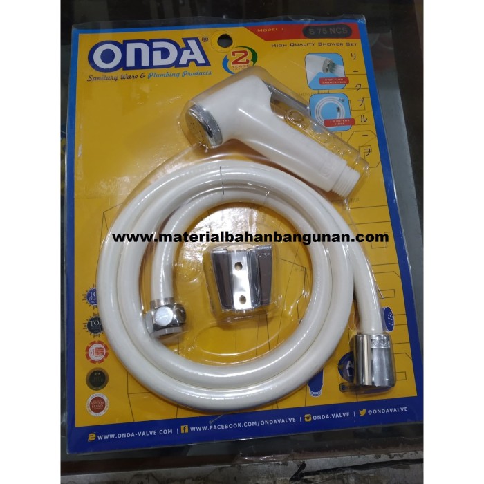 Jual Shower Bidet Onda Selang Semprotan Toilet WC Closet duduk Putih