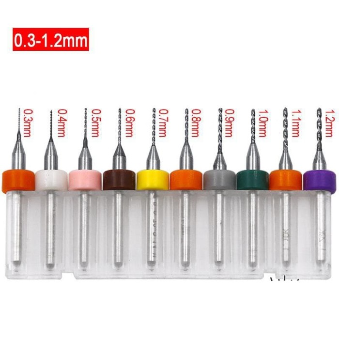 Jual Mata Bor Micro Baja Tungsten CNC PCB Drill Bit Set 10pcs High