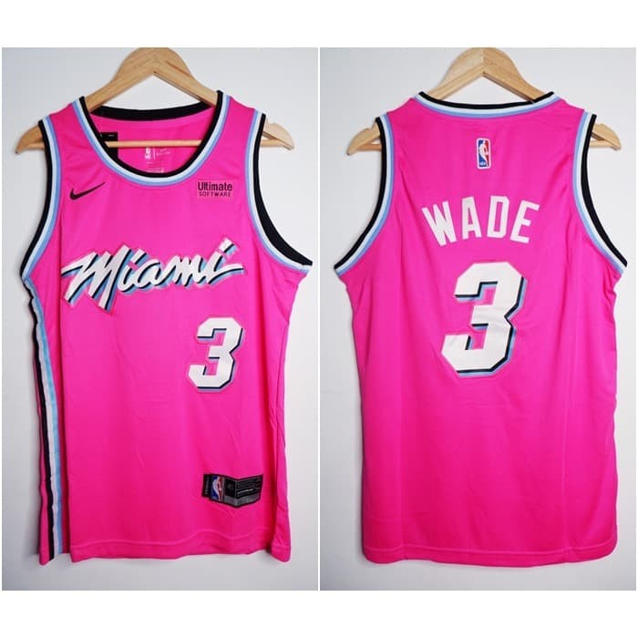 dwayne wade jersey pink