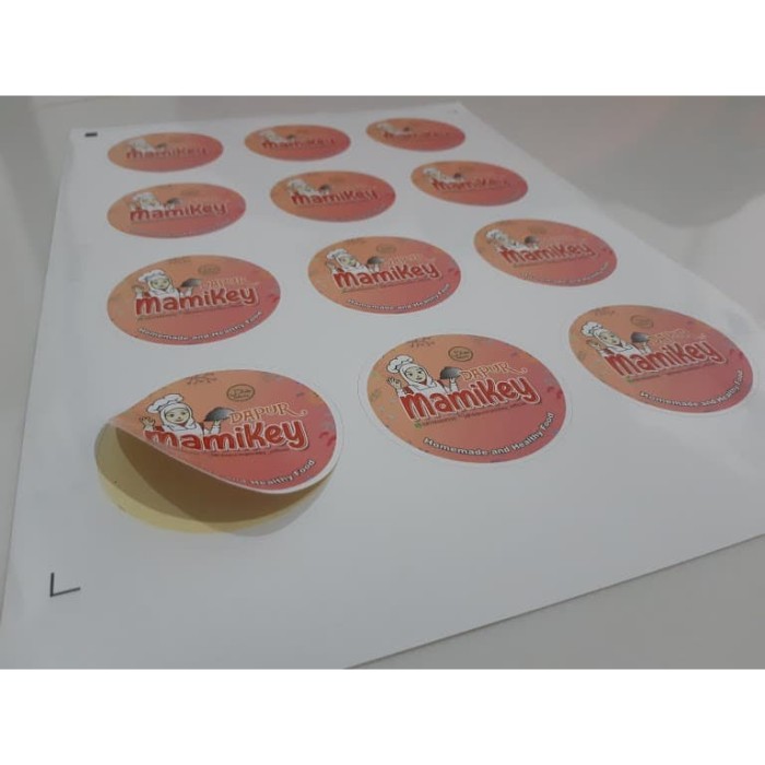 Jual Stiker  label bahan  Vinil anti  air  Plus cutting dan 