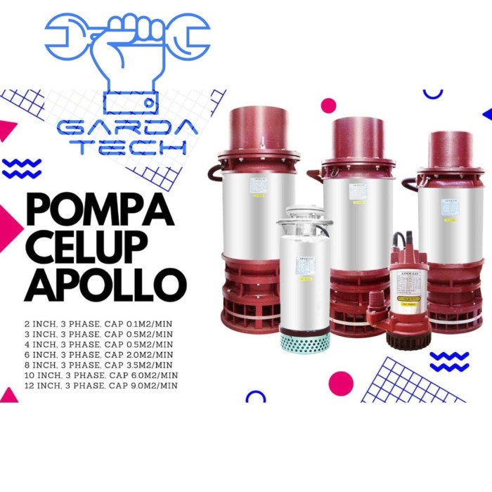 Jual Pompa Celup Submersible Pump Apollo 8 Inch 3 Phase