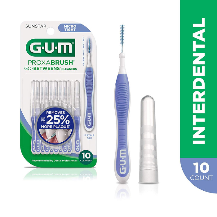 Jual GUM Proxabrush GoBetweens Interdental Brushes 10 Count Micro
