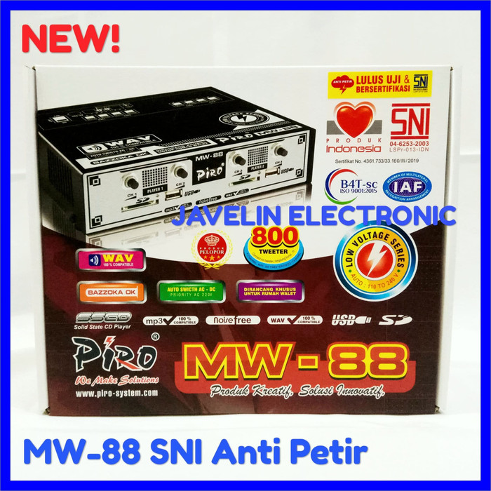 Jual Ampli PIRO MW88 - Amplifier Walet MW-88 - Kota