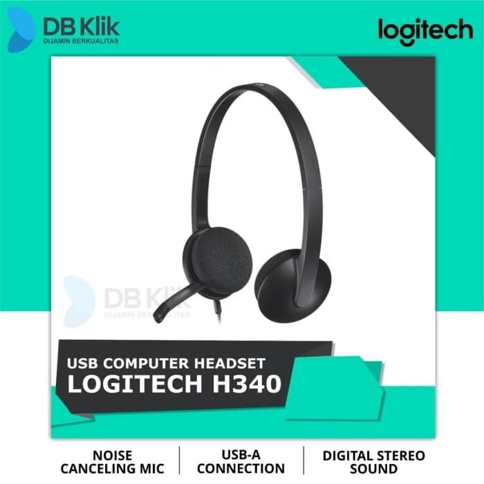 Jual Headset Logitech H340 USB with Noise Canceling Mic Logitech H