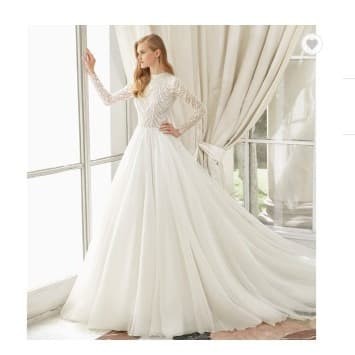 wedding dress lengan panjang