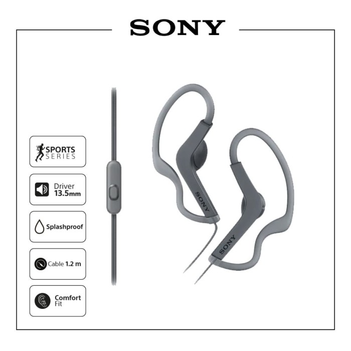 Promo SONY MDR-AS210AP Sport Earphone With Mic / AS210AP / AS-210AP