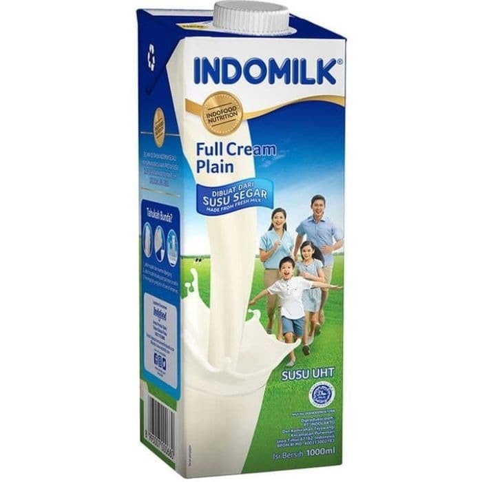 Jual Susu UHT Plain Putih Full Cream Indomilk - 1 Liter - Karton