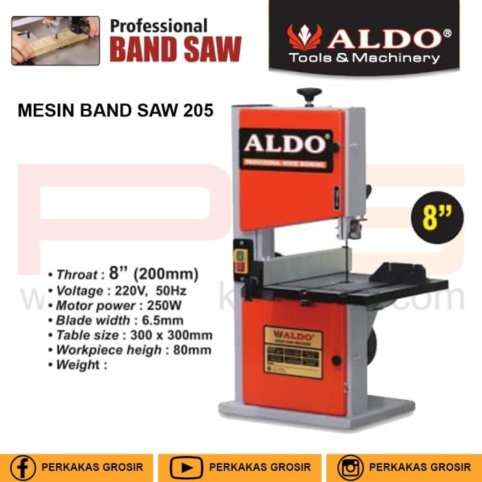 Jual Mesin Band Saw ALDO 8" Band Saw K   ayu 205 - Kota