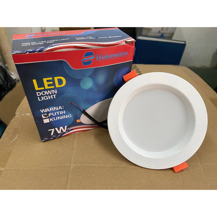 Jual lampu  downlight panel  LED  5w 7w 9w bulat inbow down 