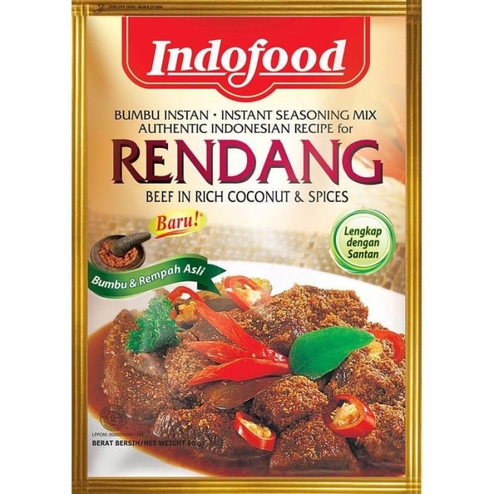 Jual indofood bumbu rendang 50gr Jakarta Utara 