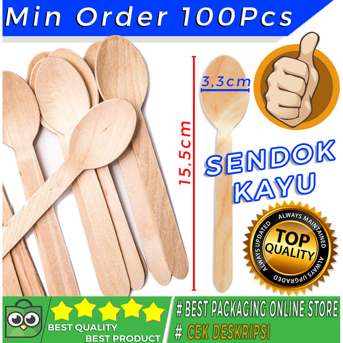 Jual SENDOK  MAKAN KAYU  FOODGRADE ISI 100BH Jakarta Barat 