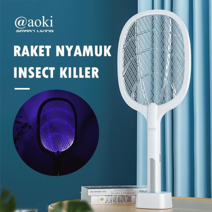 Foto Produk Raket Nyamuk Aoki 2 In 1 AK-881S - Raket Listrik Canggih Aoki Murah dari All_U_Need