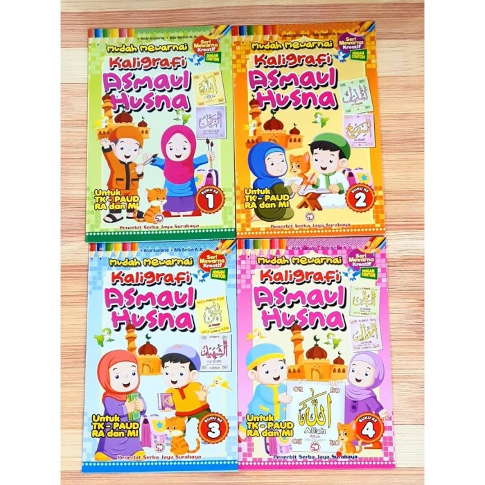 Jual Buku Mudah Mewarnai Kaligrafi Asmaul Husna No 1 Kota Surabaya Pan Pan Tokopedia